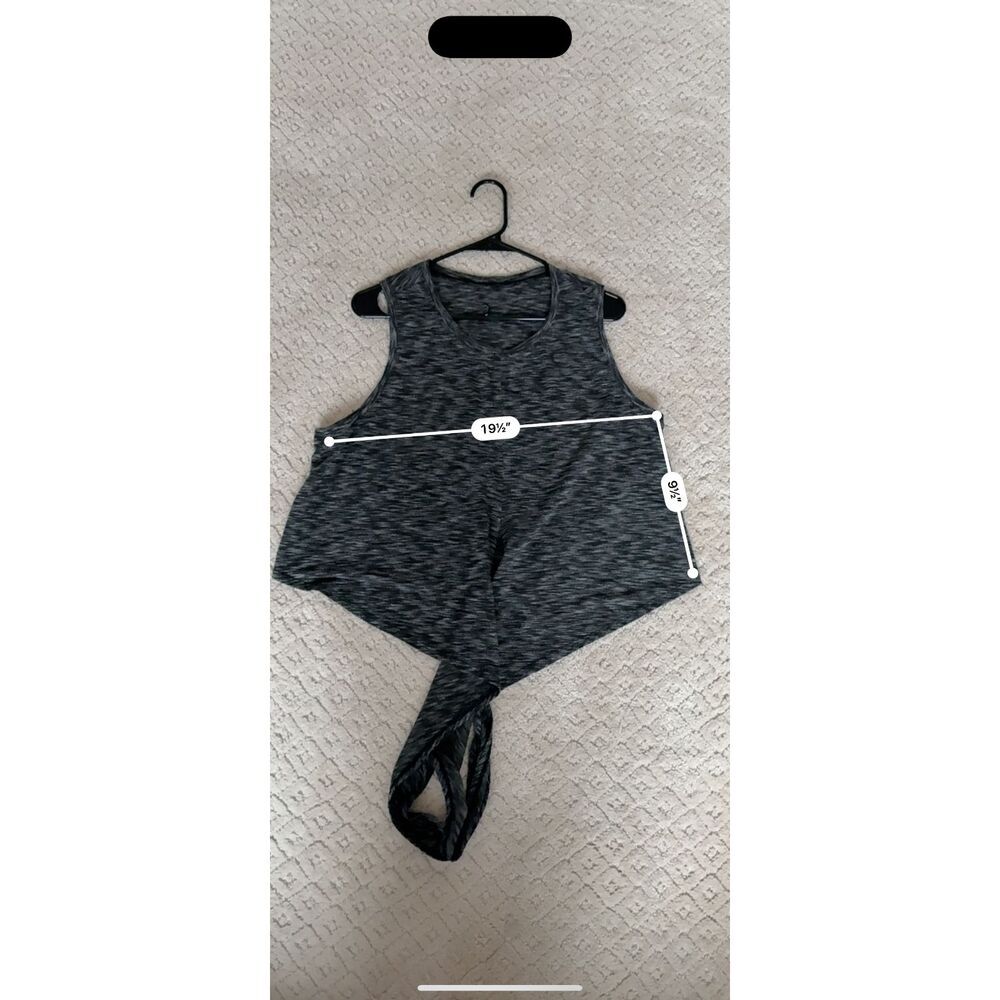 ZYIA Active Black Infinity Tank Top Split Tie Front Size XXXL - Picture 9 of 9